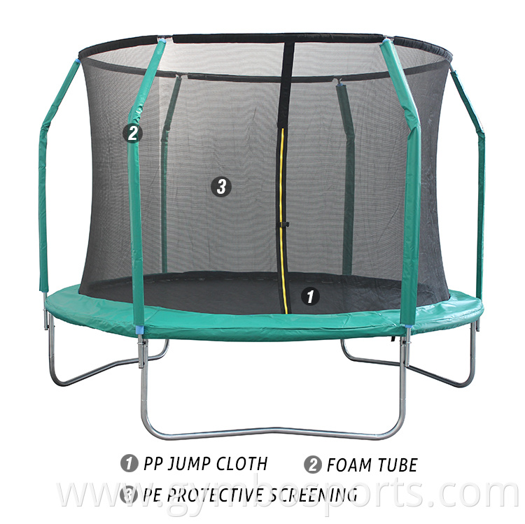 Hot Sale Full Size Curved Frame Outdoor Play Outer Net Trampoline